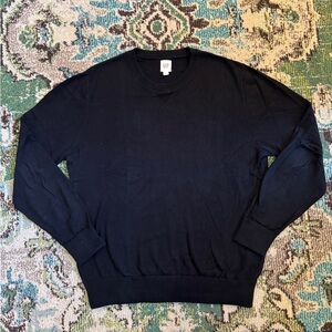 GAP Men's Crewneck Cotton Sweater Black Large